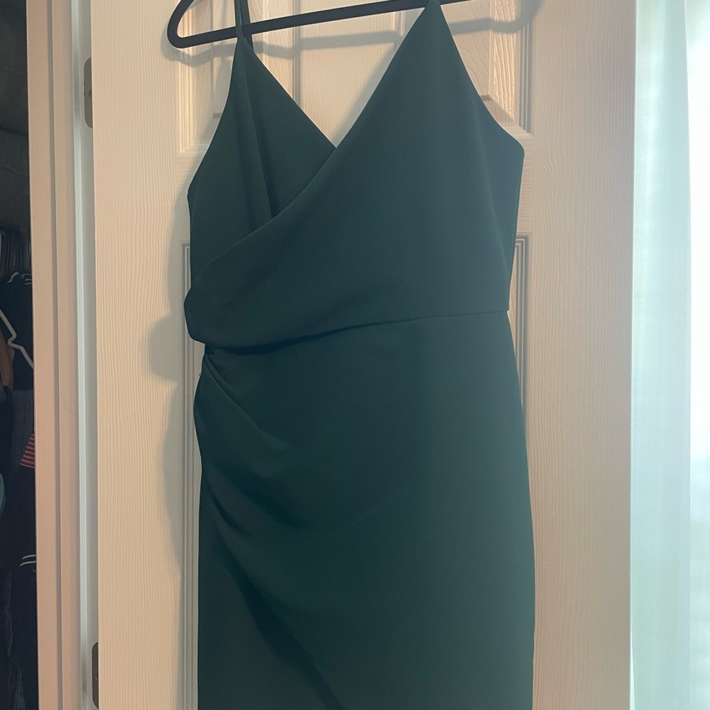 Gianni Bini Strapless Dark Green Dress